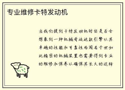 专业维修卡特发动机 专业维修卡特发动机