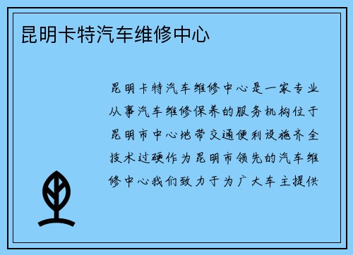 昆明卡特汽车维修中心 昆明卡特汽车维修中心